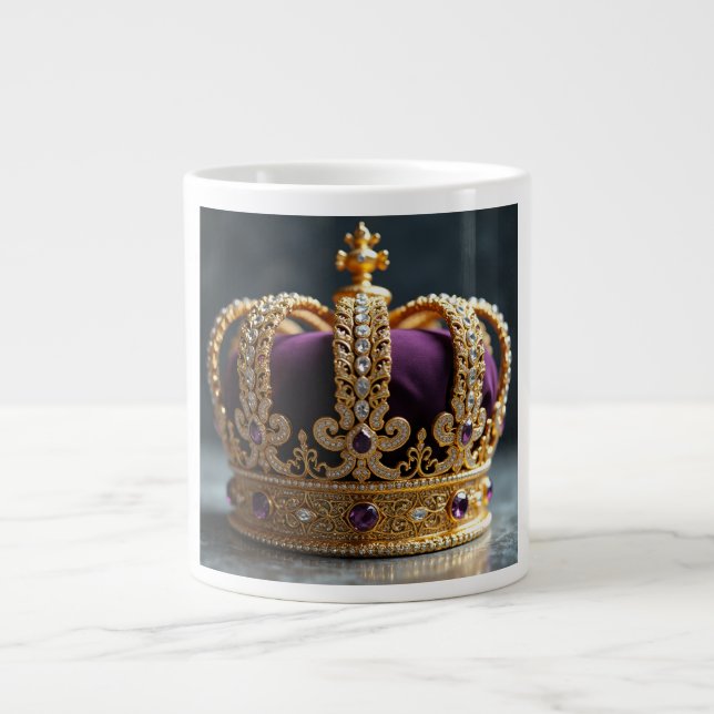 Jag styr världskaffet mugg. jumbo mugg (Framsidan)