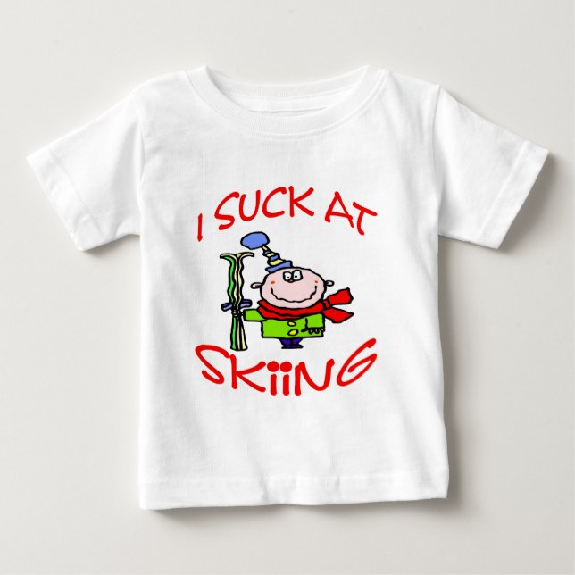 Jag Suck på Skiing T Shirt (Framsida)