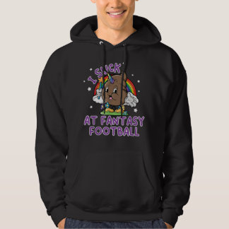 Jag suger på Fantasy Football Loser Lusny Rosa Uni Hoodie