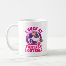 Jag suger på Fantasy Football Unicorn Loser Kaffemugg