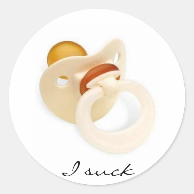 Jag suger runt klistermärke (Framsida)