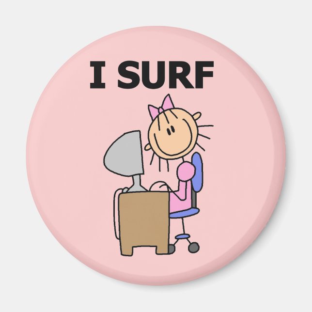 Jag surfar på webben magnet (Framsidan)