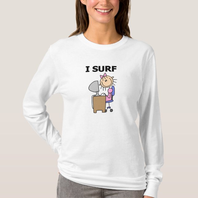 Jag surfar på webben t-shirt (Framsida)