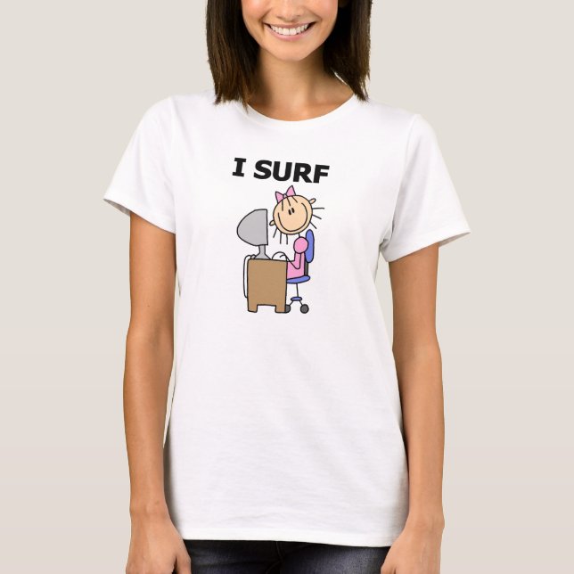 Jag surfar på webben t-shirt (Framsida)