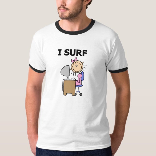 Jag surfar på webben tee (Framsida)