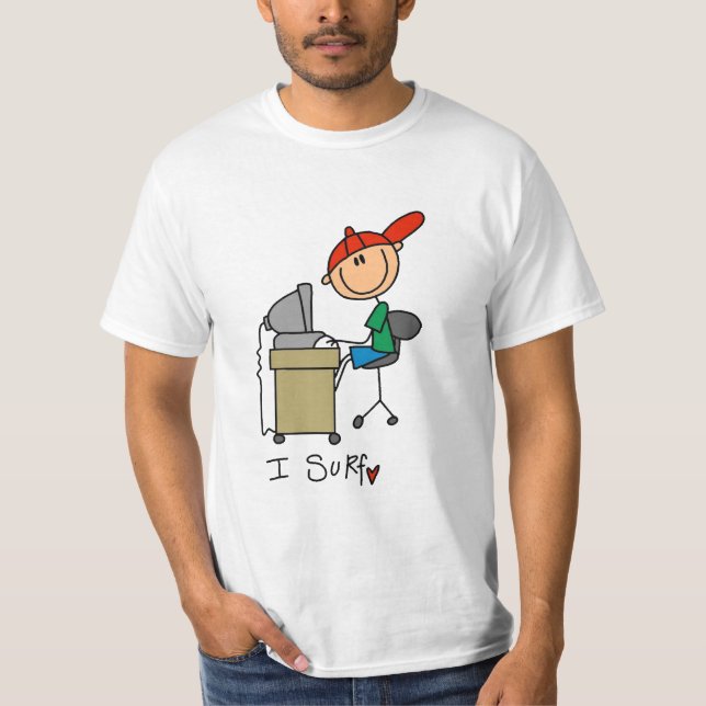 Jag Surfar T-shirts och presenter (Framsida)