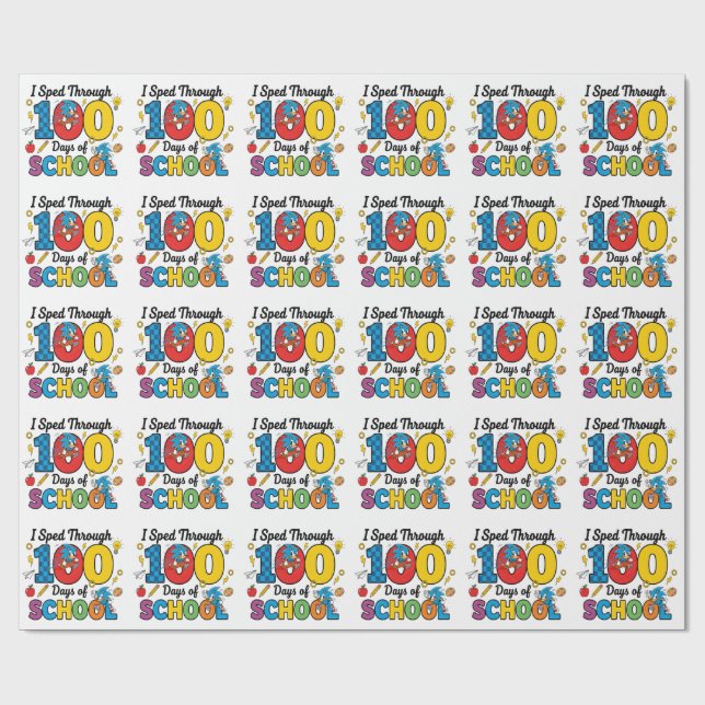 Jag Susade Genom 100 Skoldagar Pojk Gamer  Presentpapper (Platt)