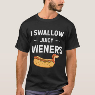 Jag sväljer saftiga wienerbröd Rolig skämt hundäls T Shirt