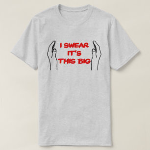 Jag svär det är detta stora röda storleksanpassa t-shirt