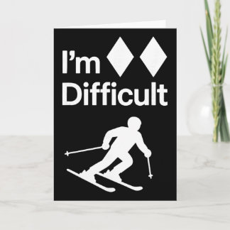 Jag Svår Dubbel Svart Diamant Ski Snowboard Skidåk Kort