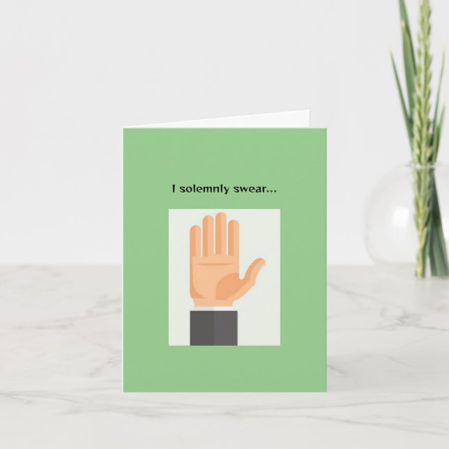Jag svär högtidligt kort (Framsida)