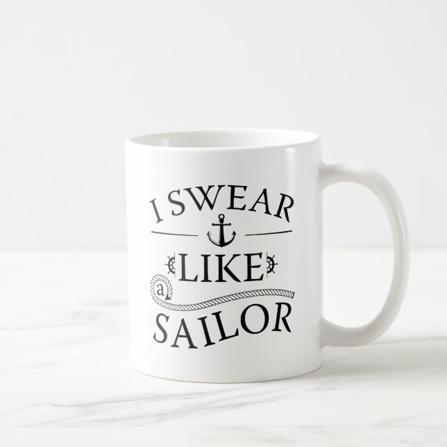 Jag svär som en sjöman kaffemugg (Höger)
