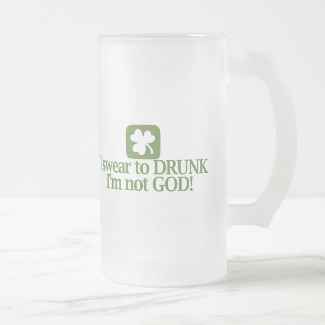 Jag svär till den berusade I-förmiddagen inte Frostat Ölglas (Höger)