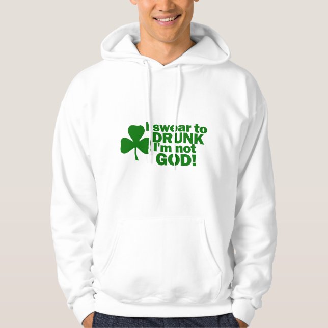 Jag svär till den BERUSADE I-förmiddagen inte Hoodie (Framsida)