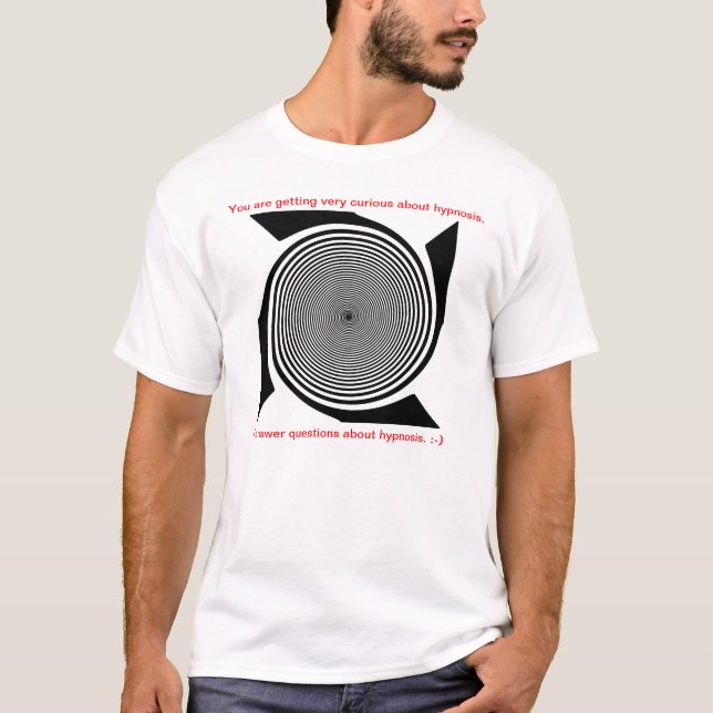 Jag svarar att hypnos ifrågasätter om hypnosspiral t shirt (Framsida)