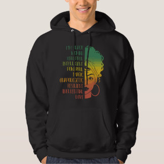 Jag Svart Kvinna Vacker Intelligent Afrikan Amerik Hoodie