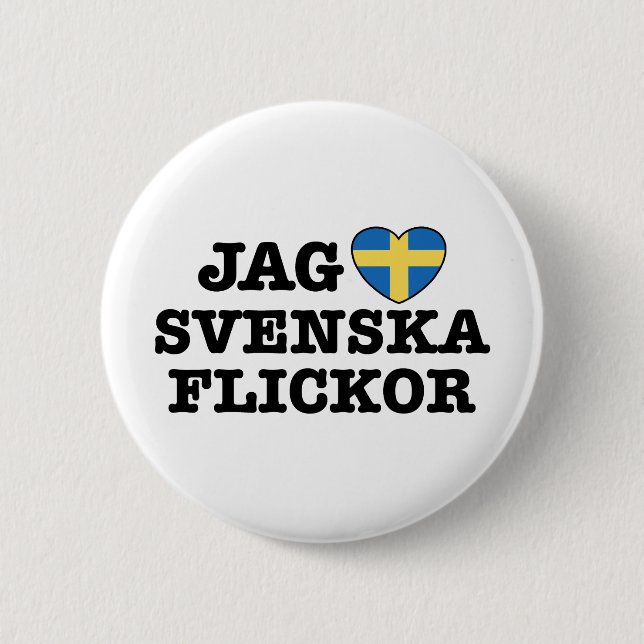 Jag Svenska Flickor Knapp (Framsida)