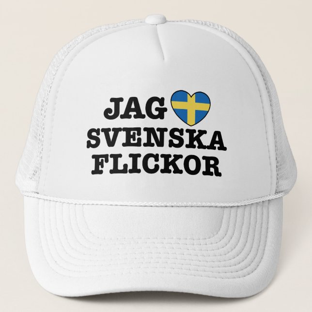 Jag Svenska Flickor Truckerkeps (Framsida)