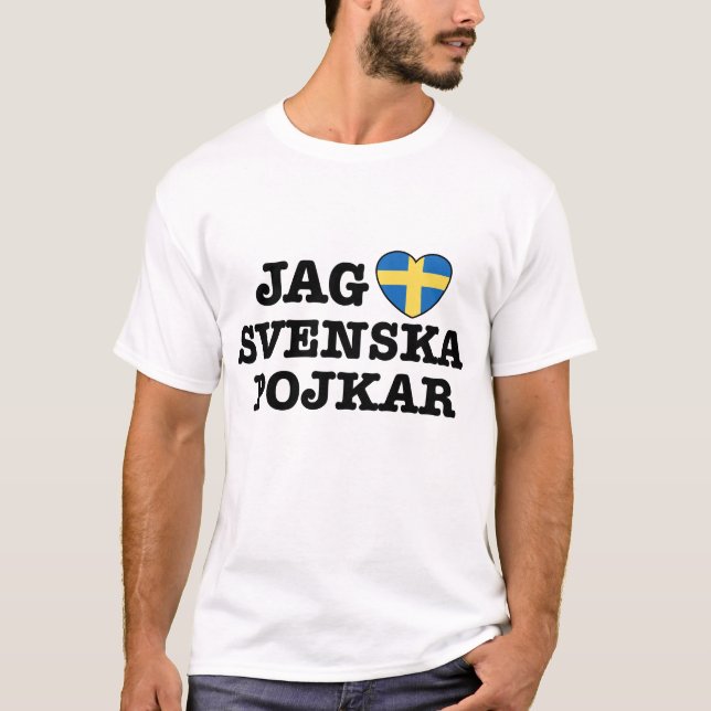 Jag Svenska Pojkar T Shirt (Framsida)