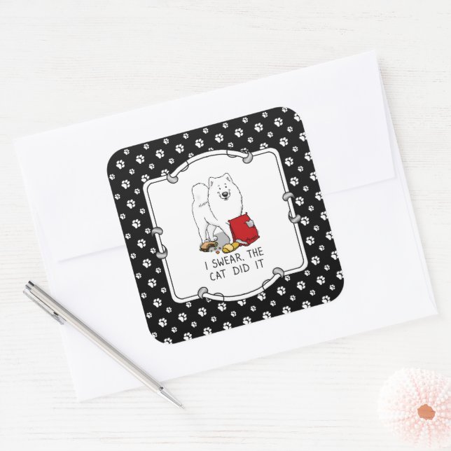 Jag svenskar...................................... fyrkantigt klistermärke (Kuvert)