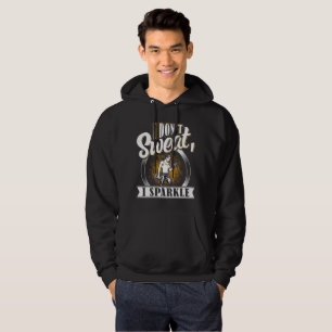 Jag svettar inte mig, jag gnistrar Fitness Gym trä Hoodie