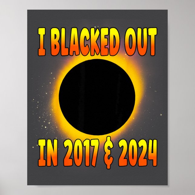 Jag Svimmade 2017 Total Solförmörkelse Poster (Framsidan)