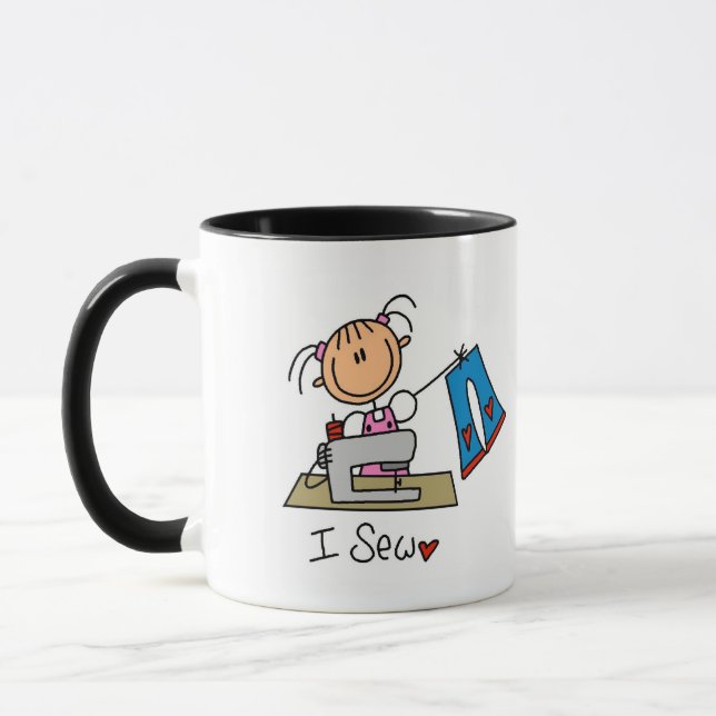 Jag syr T-shirts och presenter Mugg (Vänster)