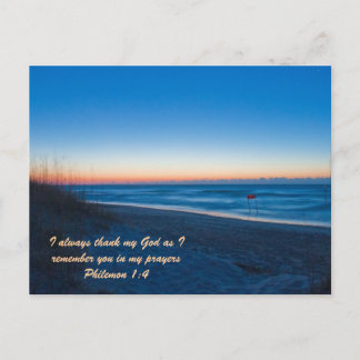 Jag tackar alltid min Gud för att jag minns dig i  Vykort