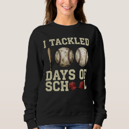Jag Tacklade 100 Dagar av Skolans Basebolldesign T Shirt