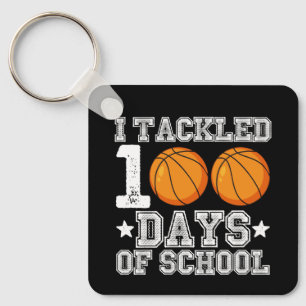 Jag Tacklade 100 Dagar av Skolbasket Nyckelring