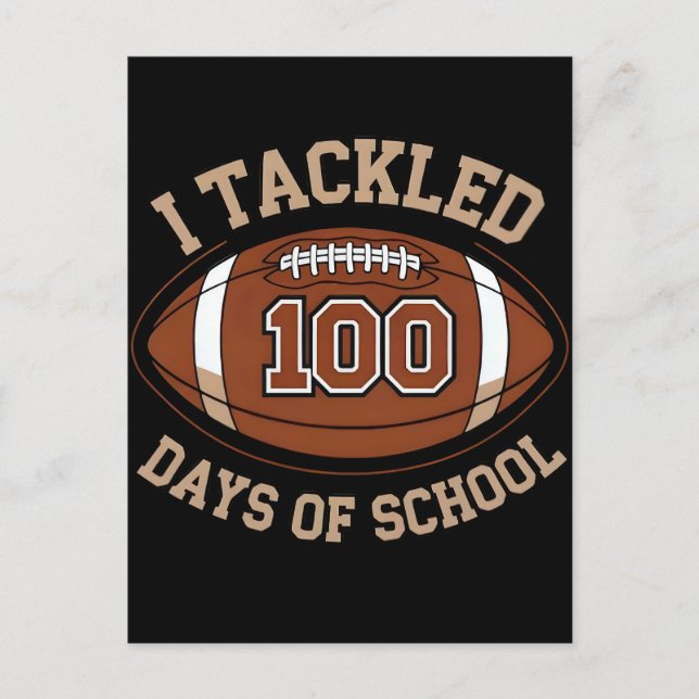 Jag Tacklade 100 Dagar Av Skolfotboll Helg Vykort (Framsida)