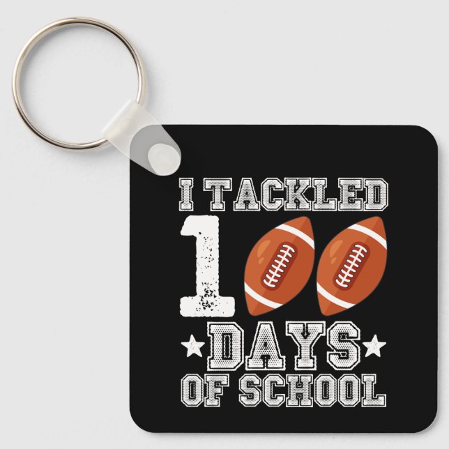 Jag Tacklade 100 Dagar Skolfotboll Nyckelring (Framsida)