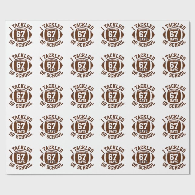 Jag Tacklade 67 Dagar av Skolans Fotbolls Fantasi  Presentpapper (Platt)