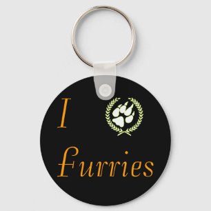 Jag tafsar hårig Keychain Nyckelring