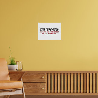 Jag talade om poster