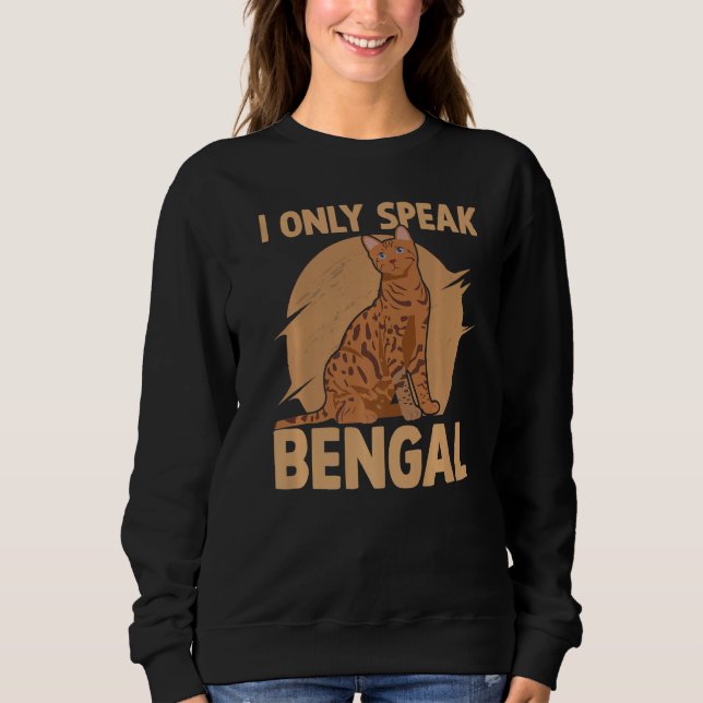 Jag talar bara bengalkatt t shirt (Framsida)