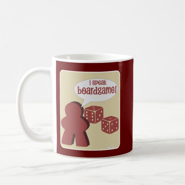 Jag Talar Brädspel Roligt Spelare Motto Kaffemugg (Vänster)
