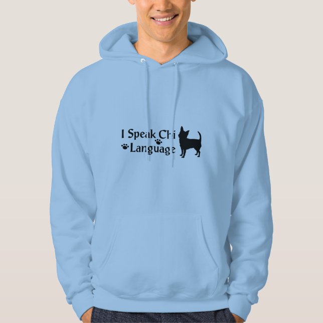 Jag talar Chi Language Manar Hoodie (Framsida)