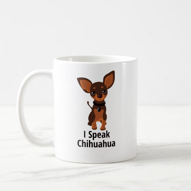 Jag Talar Chihuahua Kaffemugg (Vänster)