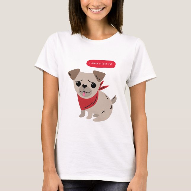 Jag talar Djuromsorg fluent Pet T Shirt (Framsida)