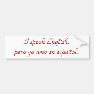 Jag talar engelska, en español. för peroyoamo bildekal