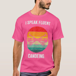 Jag talar Fluent Canoeing Vintage Canoe Kayaking G T Shirt