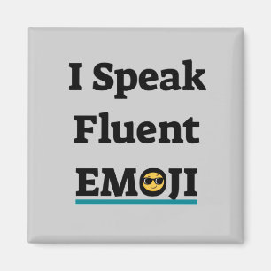 Jag talar Fluent Emoji Magnet