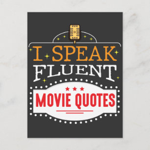 Jag talar fluent filmcitat Film Cinema Natt Vykort