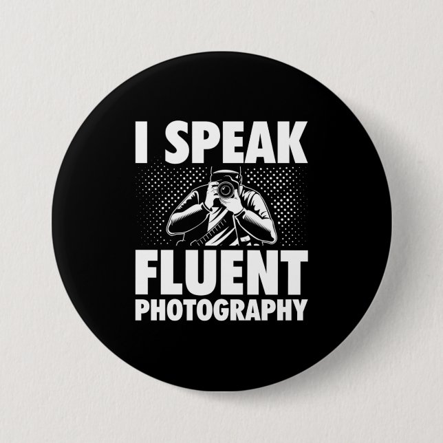 Jag talar fluent fotografi knapp (Framsida)