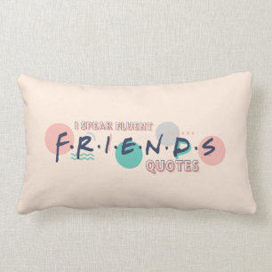 Jag talar Fluent FRIENDS™-citat Lumbarkudde