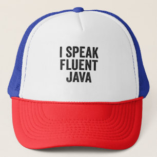 Jag talar Fluent Java Funny Coding Geek Programmer Keps