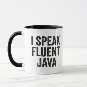 Jag talar Fluent Java Funny Coding Geek Programmer Mugg