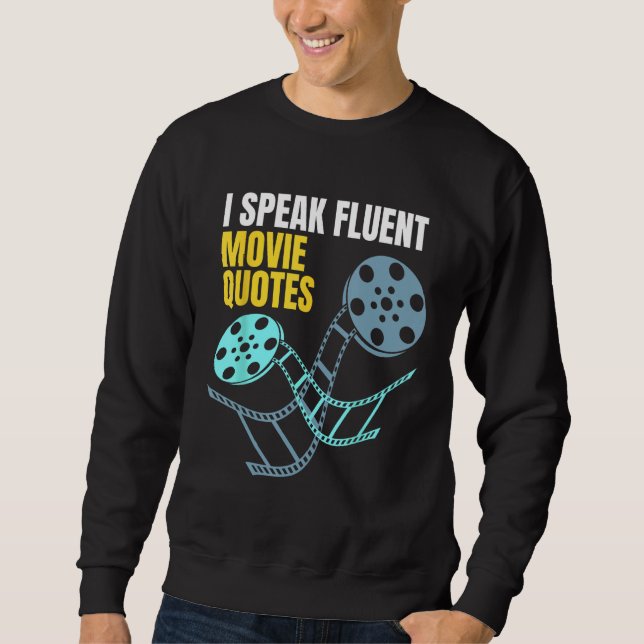 Jag talar Fluent Movie-citat 1 Lång Ärmad Tröja (Framsida)