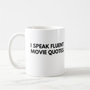 Jag talar Fluent Movie Quotes, film älskare Kaffemugg